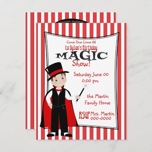 魔法番組 招待状 (正面/裏面)