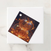 魔法白熱［赤熱］光を放つのカボチャと秋紅葉 フェイバータグ (インサイチュ)