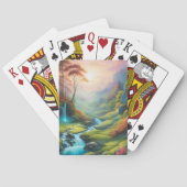 魔法白熱［赤熱］光を放つの森自然景観 トランプ (裏面)