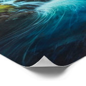 魔法白熱［赤熱］光を放つの森自然景観 ポスター (角)