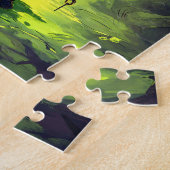 魔法白熱［赤熱］光を放つポションカルドロンハロウィーン ジグソーパズル (側面)