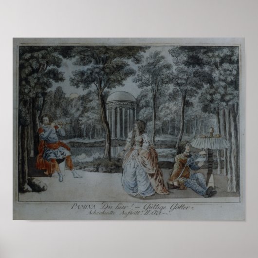 「魔法笛」の場面 ポスター (正面)