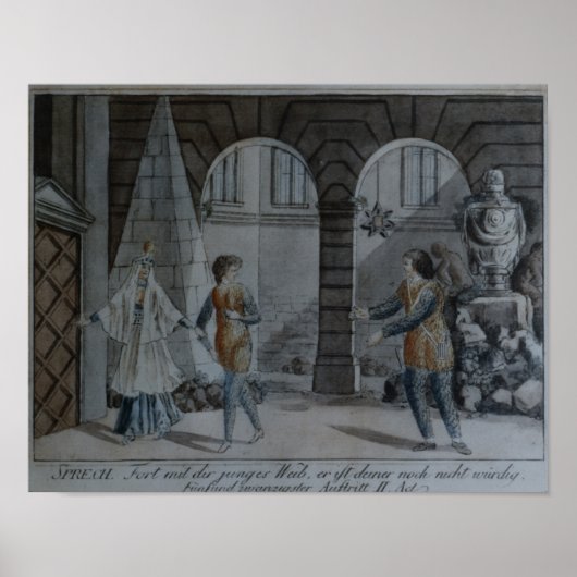 「魔法笛」の場面 ポスター (正面)