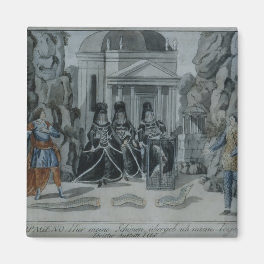 「魔法笛」の場面 マグネット (正面)