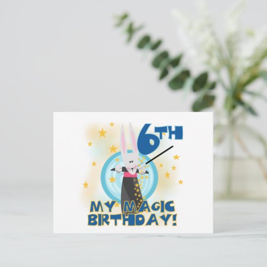 魔法第6誕生日Tシャツとギフト ポストカード (スタンド正面)
