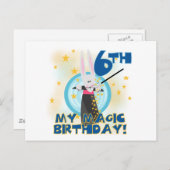 魔法第6誕生日Tシャツとギフト ポストカード (正面/裏面)