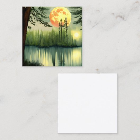 魔法素晴らしのフルの絶対油絵 スクエア名刺 (正面/裏面)