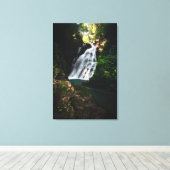 魔法素晴らしの森の滝シュム キャンバスプリント (インサイチュ (ウッドフロア))