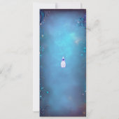 魔法紫の魅惑の森のスクロール赤ちゃんシャワー 招待状 (裏面)