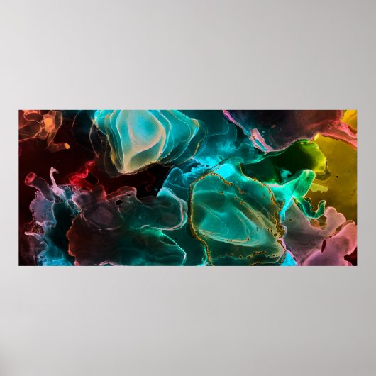 魔法背景手絵を描。フローの創造性の水 ポスター (正面)