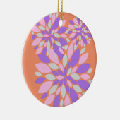 魔法花びら紫色の花 セラミックオーナメント (右)