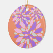 魔法花びら紫色の花 セラミックオーナメント (左)