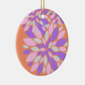 魔法花びら紫色の花 セラミックオーナメント (右)
