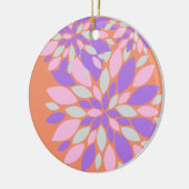 魔法花びら紫色の花 セラミックオーナメント (左)