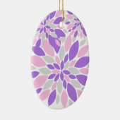 魔法花びら紫色の花 セラミックオーナメント (右)