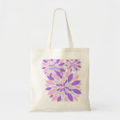 魔法花びら紫色の花 トートバッグ (正面)