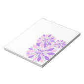 魔法花びら紫色の花 ノートパッド (回転)