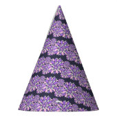 魔法花びら紫色の花 パーティーハット (左)