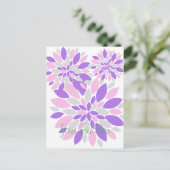 魔法花びら紫色の花 ポストカード (スタンド正面)