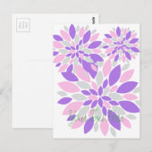魔法花びら紫色の花 ポストカード (正面/裏面)