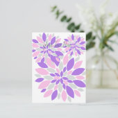 魔法花びら紫色の花 ポストカード (スタンド正面)