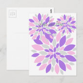 魔法花びら紫色の花 ポストカード (正面/裏面)
