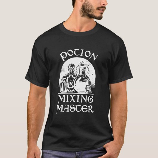 魔法薬調合マスター バーテンダー ウィッカ ウィッチ Tシャツ (正面)