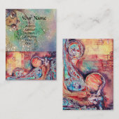 魔法蝶の植物,ティール(緑がかった色) 名刺 (正面/裏面)