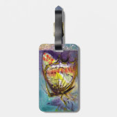 魔法蝶の金ゴールドきらめき ラゲッジタグ (裏面縦)