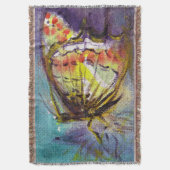 魔法蝶（青） スローブランケット (正面縦)