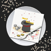 魔法表示ハッピーバースデーのパーティー スタンダードカクテルナプキン