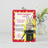 魔法表示誕生日赤 招待状 (スタンド正面)