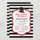 魔法誕生日の招待 招待状 (正面/裏面)