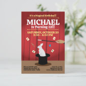 魔法誕生日パーティーの招待状 – Top Hat & Bunny 招待状 (スタンド正面)