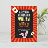 魔法誕生日パーティーの招待 – バニースターバスト 招待状 (スタンド正面)