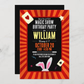 魔法誕生日パーティーの招待 – バニースターバスト 招待状 (正面/裏面)