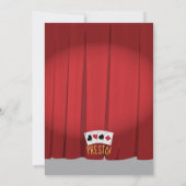 魔法誕生日パーティー招待トップハット&魔法! 招待状 (裏面)