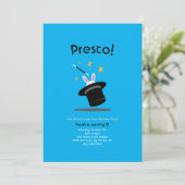 魔法誕生日パーティー招待飛んでいる- Rabbit 招待状 (スタンド正面)