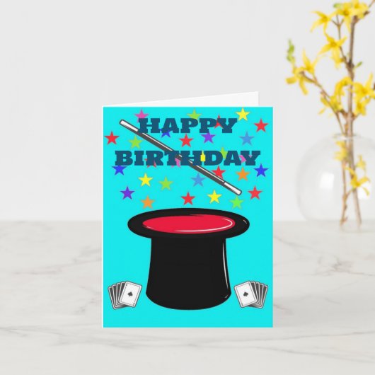 魔法誕生日 カード (黄色い花)