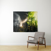 魔法輝くの滝の上の太陽 タペストリー (インサイチュ(横))