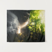 魔法輝くの滝の上の太陽 タペストリー (正面(横))