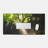 魔法輝くの滝の上の太陽 デスクマット (キーボード&マウス)