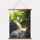 魔法輝くの滝の上の太陽 吊り下げ型タペストリー (正面)