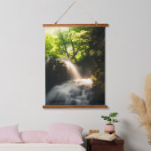 魔法輝くの滝の上の太陽 吊り下げ型タペストリー (寝室)