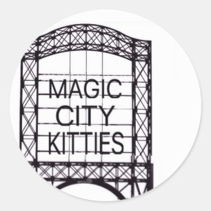 魔法都市猫ちゃんのステッカー ラウンドシール