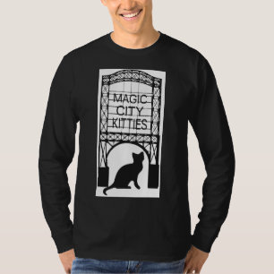 魔法都市猫ちゃんの人の長袖T Tシャツ
