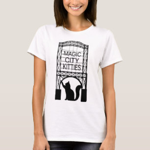 魔法都市猫ちゃんの女性の基本的なTシャツ Tシャツ