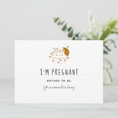 魔法金ゴールド雲妊娠アナウンテントカード 案内状 (スタンド正面)