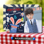 魔法錯覚誕生日招待状カスタム写真 招待状