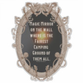 魔法鏡どこが最も公平なキャンプ場 シール (正面)
